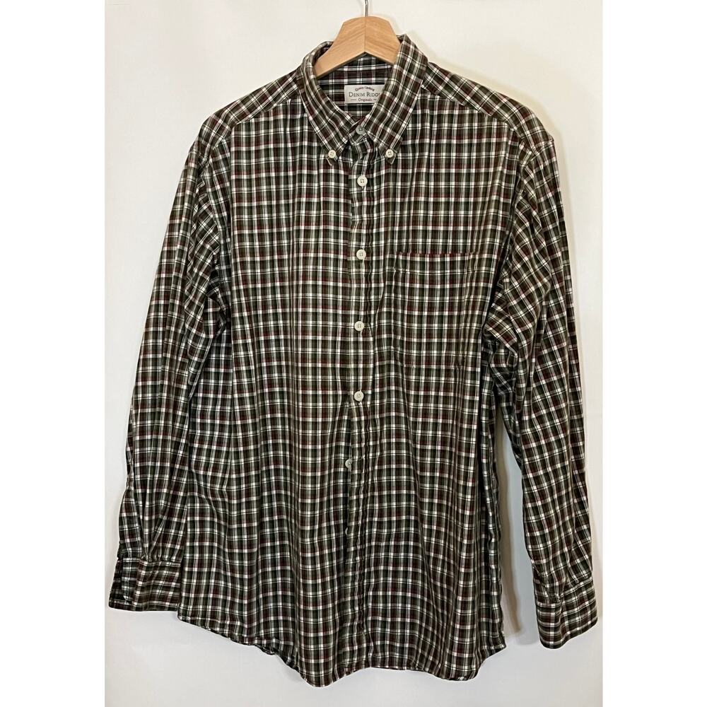 Quality Clothing Denim Ridge Originals Long Sleeve Men's shirt size M Outdoorsy